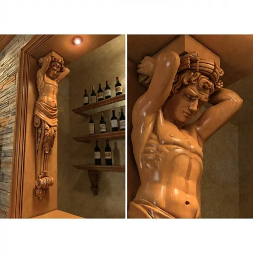 antique-style corbel from oak - 3